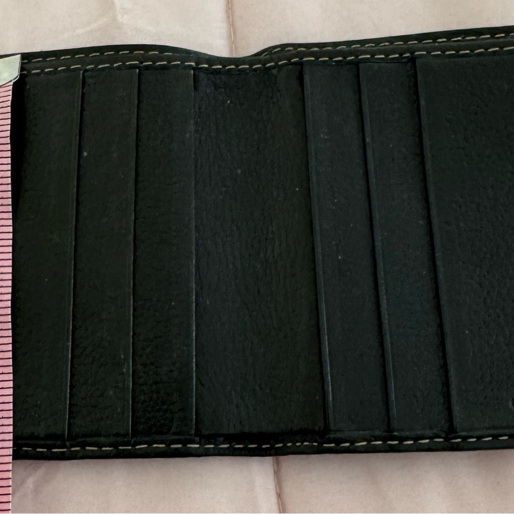 Bric's men’s Black genuine Leather bifold wallet, size 7x4 Made in Italy preppy - Picture 7 of 13